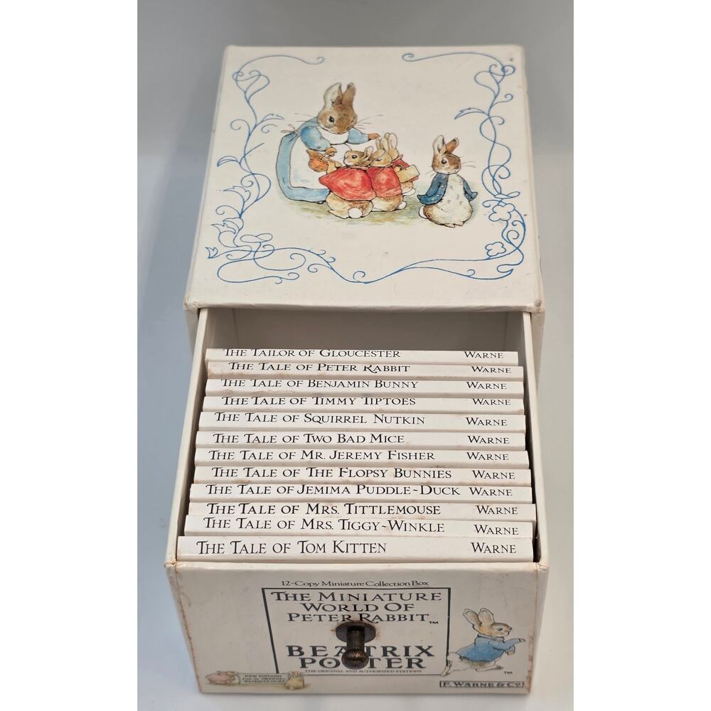 World Of Peter Rabbit BEATRIX POTTER 12 Book Boxed Vintage The Miniature 1989